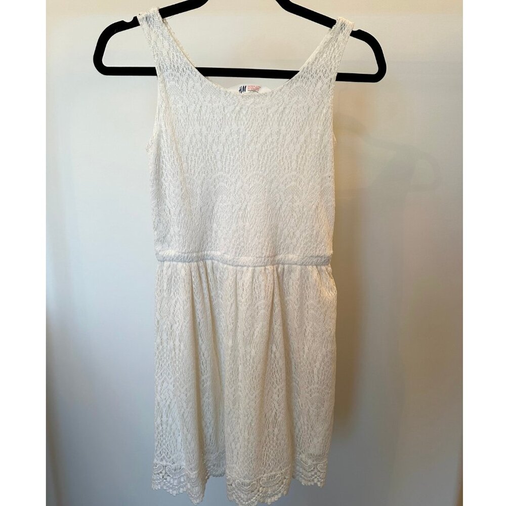 H&M - Kids Lace White Mini Dress